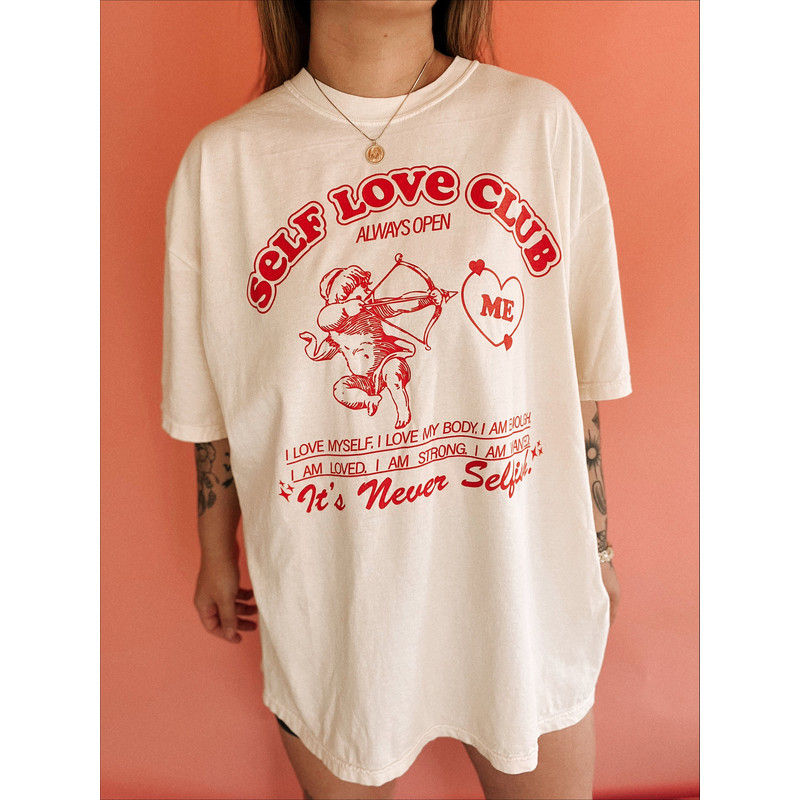 Self Love Club Comfort Colors Shirt, Body Positivity Shirt, Feminist Empowering Tee - 5.jpg
