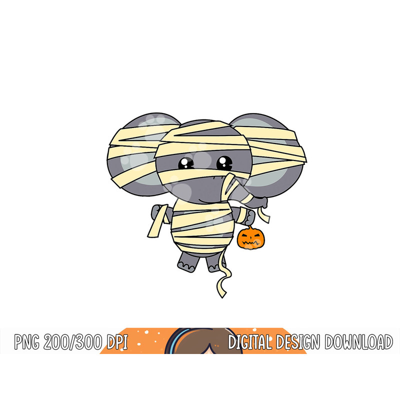 Mummy Elephant Trick or Treating Costume Cute Halloween Gift png, sublimation copy.jpg