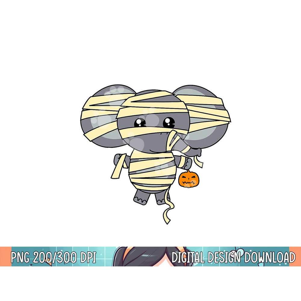 Mummy Elephant Trick or Treating Costume Cute Halloween Gift png, sublimation.jpg