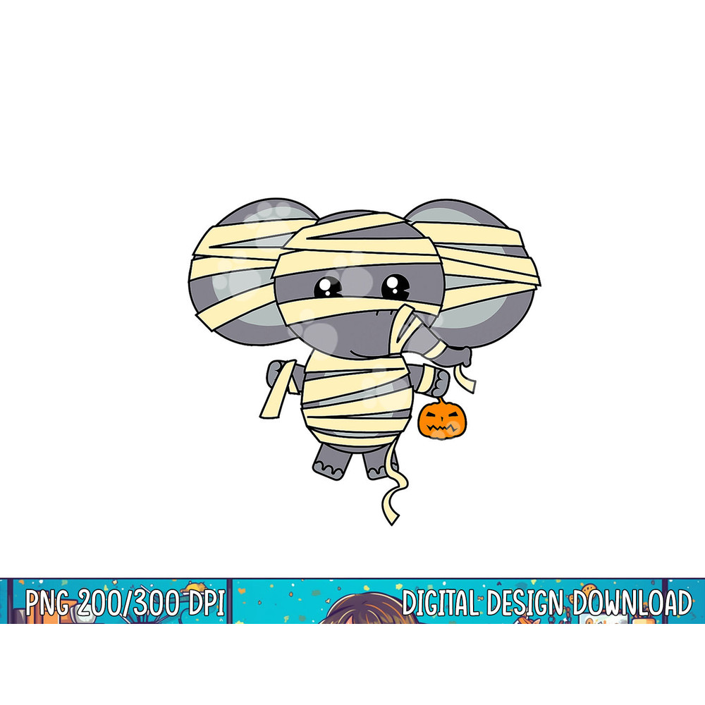 Mummy Elephant Trick or Treating Costume Cute Halloween Gift png, sublimation copy.jpg