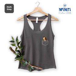 horse gift, horse pocket tank top, horse lover racerback, country tank top, gift for horse lover, animal lover tank top,