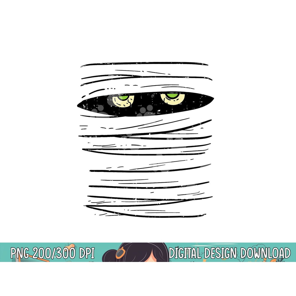 Mummy Wrap Eyes Costume Funny Scary Halloween Men Women Kids png, sublimation copy.jpg
