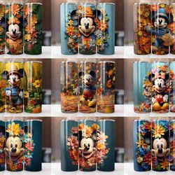 3D Sublimation Cartoon Png, 20 Oz Tapered Tumbler Sublimations, Tumbler Png, Mickey Mouse Png, 3D Cartoon Png