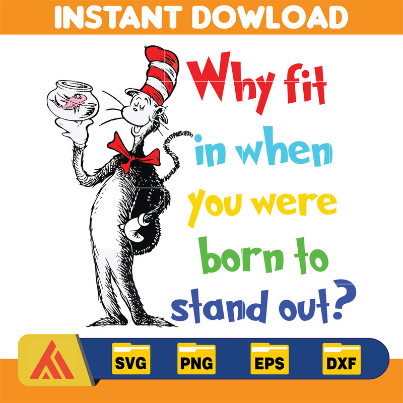 Dr Seuss Svg Layered Item, Dr. Seuss Quotes Cat In The Hat Svg Clipart, Cricut, Digital Vector Cut File, Cat And The Hat (103).jpg