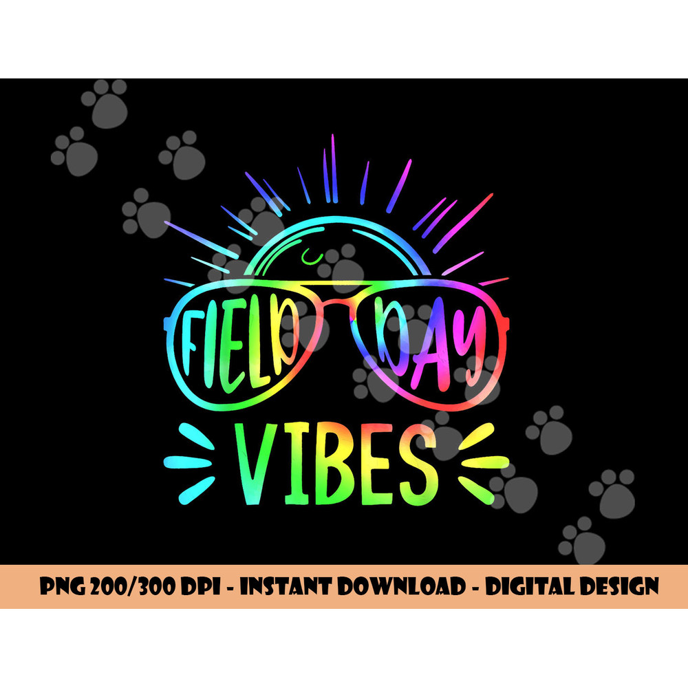 FIELD DAY VIBES 2023 Teacher Kids Groovy Tie Dye Hippie png, sublimation copy.jpg