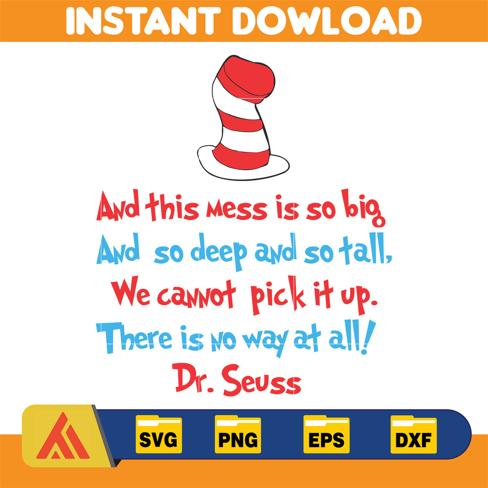 Dr Seuss Svg Layered Item, Dr. Seuss Quotes Cat In The Hat Svg Clipart, Cricut, Digital Vector Cut File, Cat And The Hat (148).jpg