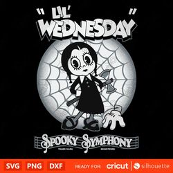 Lil' Wednesday, Spooky Symphony Svg, Wednesday Addams Svg, Poison Svg, Cricut, Silhouette Vector Cut File