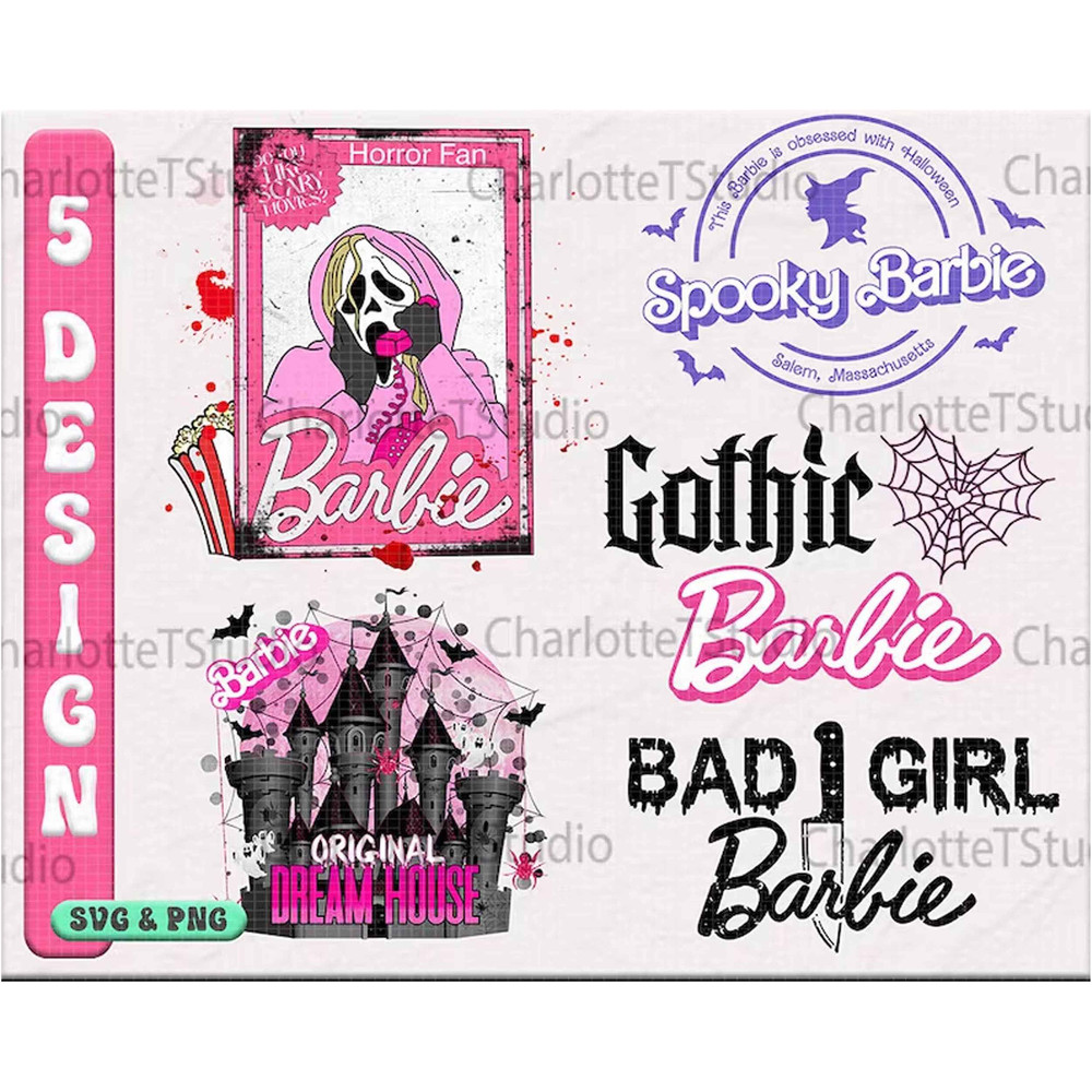 Horror Barbie Halloween bundle png.jpg