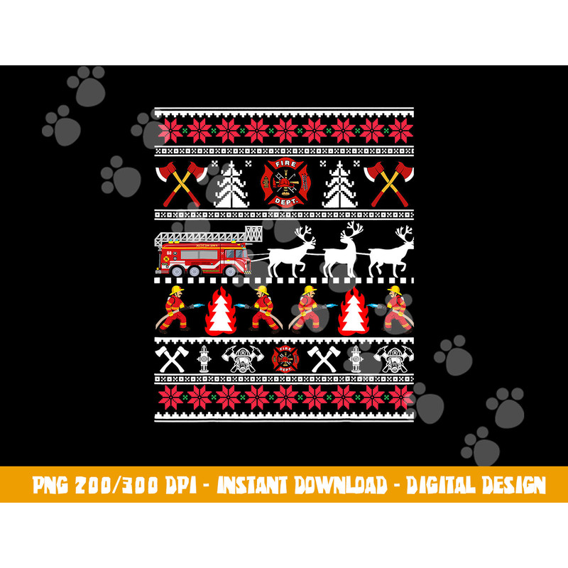 Firefighter Ugly Christmas Sweater, Fireman Fire Department png, sublimation copy.jpg