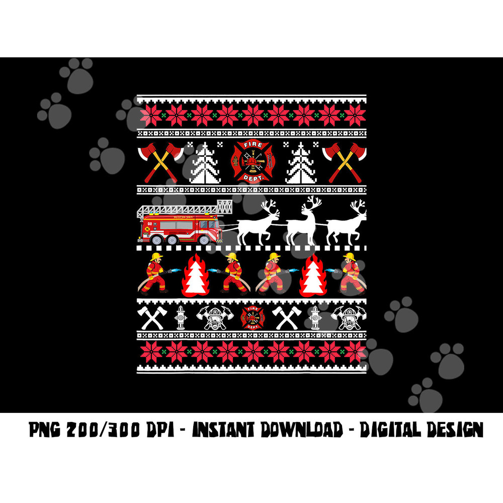 Firefighter Ugly Christmas Sweater, Fireman Fire Department png, sublimation copy.jpg