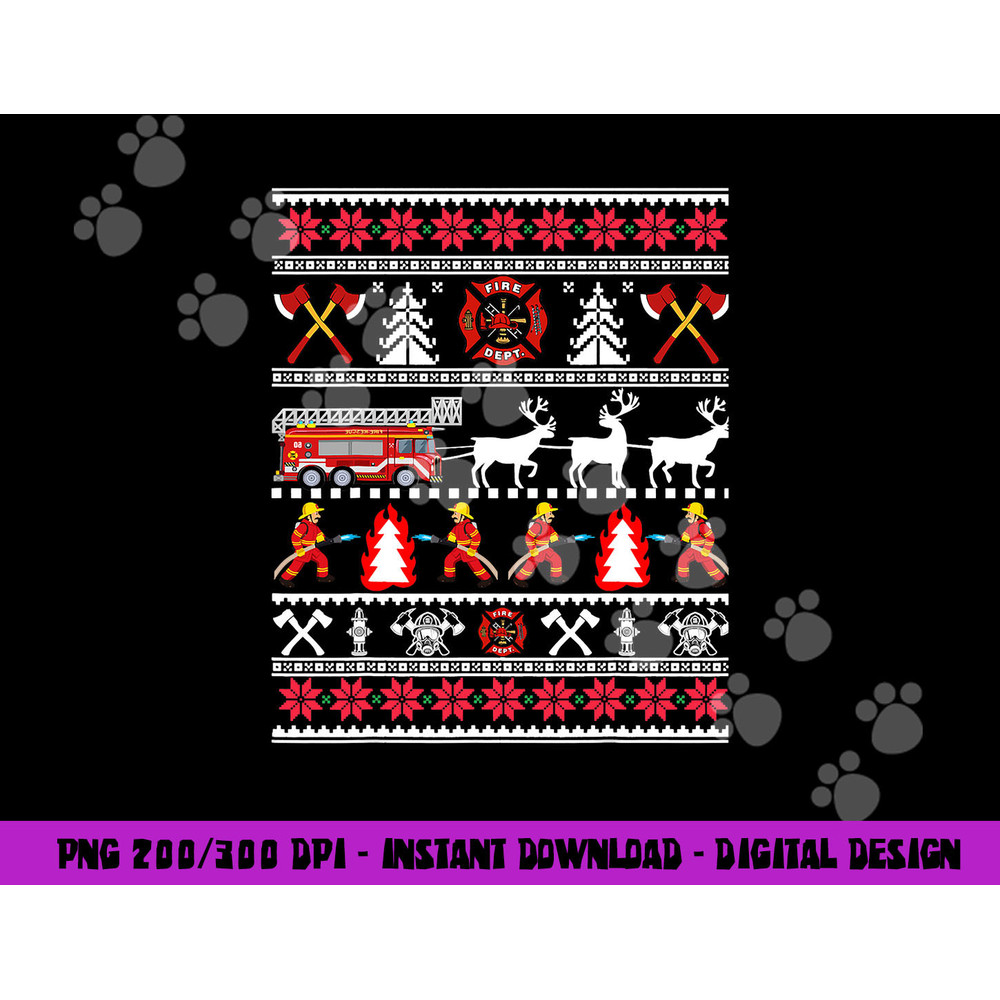 Firefighter Ugly Christmas Sweater, Fireman Fire Department png, sublimation copy.jpg