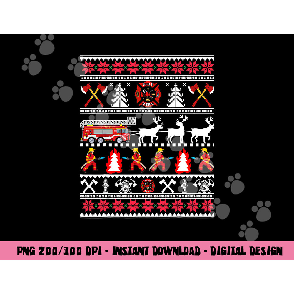 Firefighter Ugly Christmas Sweater, Fireman Fire Department png, sublimation copy.jpg