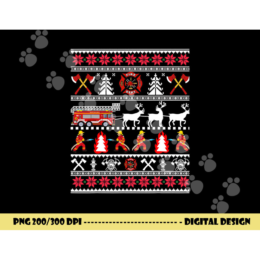 Firefighter Ugly Christmas Sweater, Fireman Fire Department png, sublimation copy.jpg