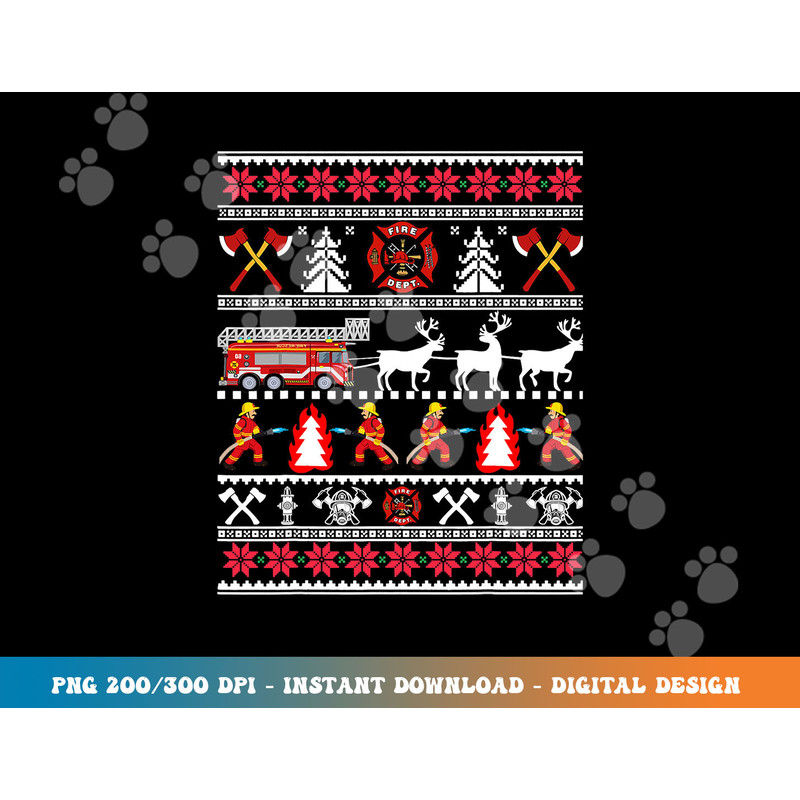 Firefighter Ugly Christmas Sweater, Fireman Fire Department png, sublimation copy.jpg