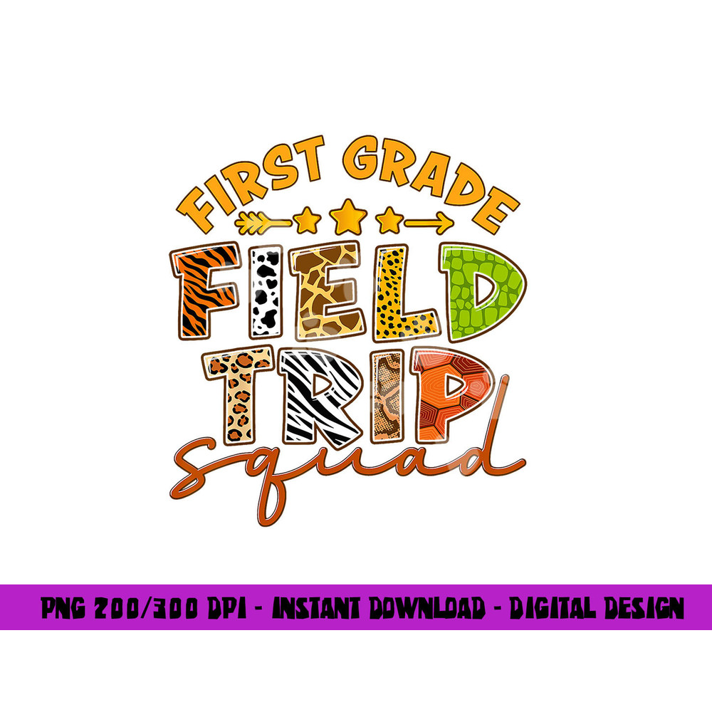 First Grade Zoo Field Trip Squad Matching Students Teacher png, sublimation copy.jpg