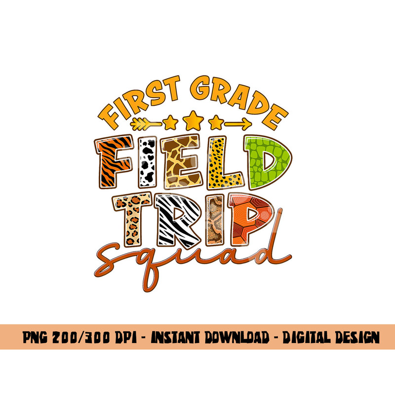 First Grade Zoo Field Trip Squad Matching Students Teacher png, sublimation copy.jpg