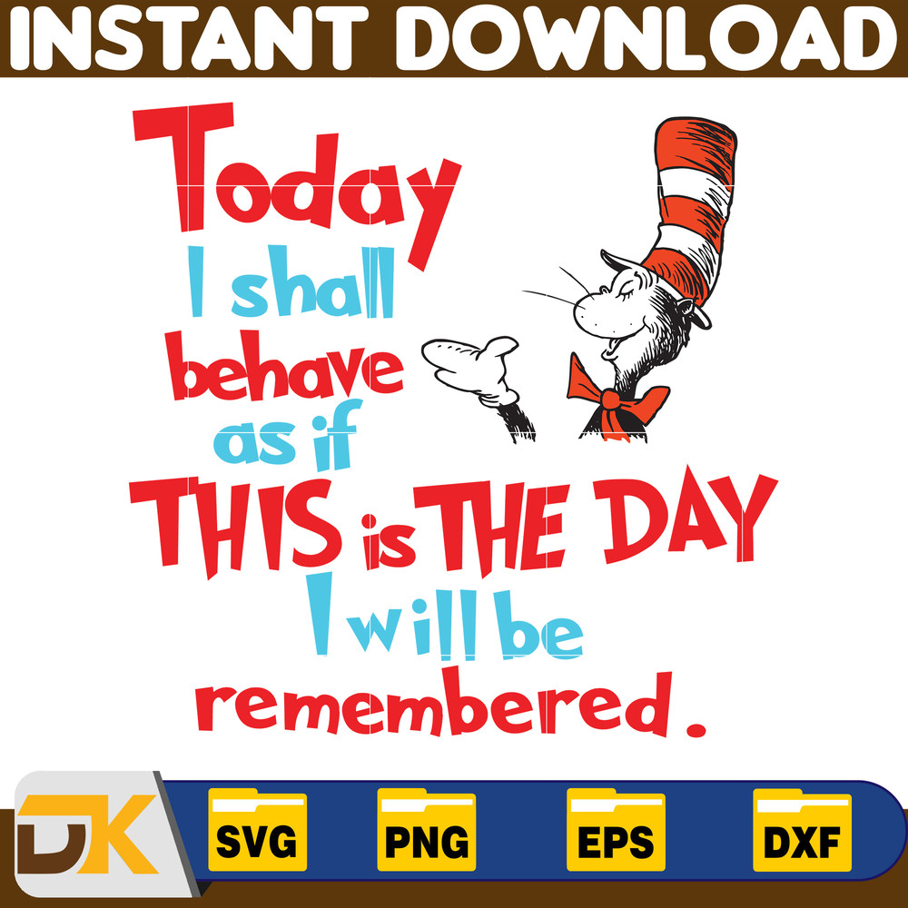 Dr Seuss Svg Layered Item, Dr. Seuss Quotes Cat In The Hat Svg Clipart, Cricut, Digital Vector Cut File, Cat And The Hat (101).jpg