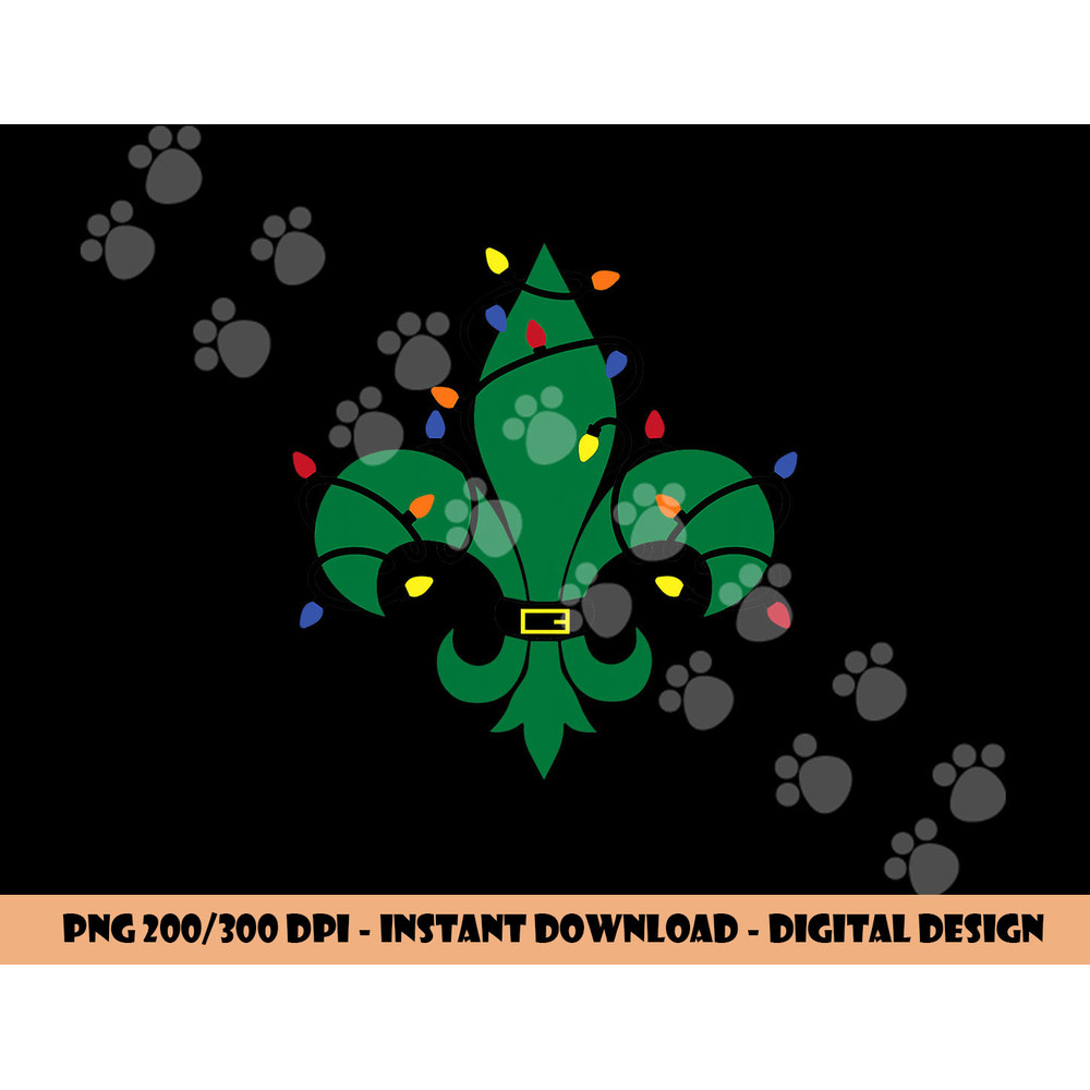 Fleur-De-Lis Louisiana New Orleans Lily Symbol Christmas Fun png, sublimation copy.jpg