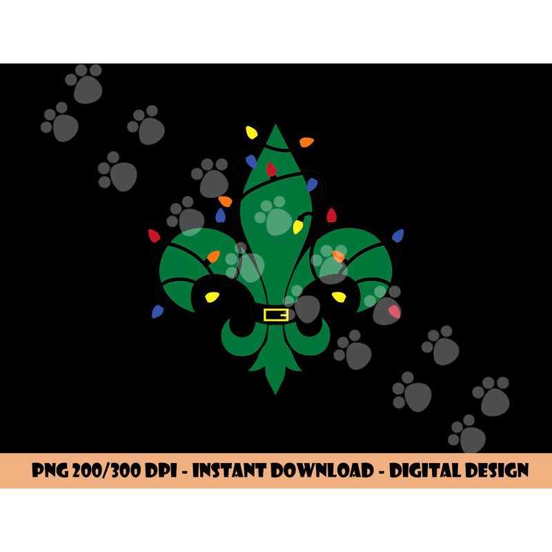 Fleur-De-Lis Louisiana New Orleans Lily Symbol Christmas Fun png, sublimation copy.jpg