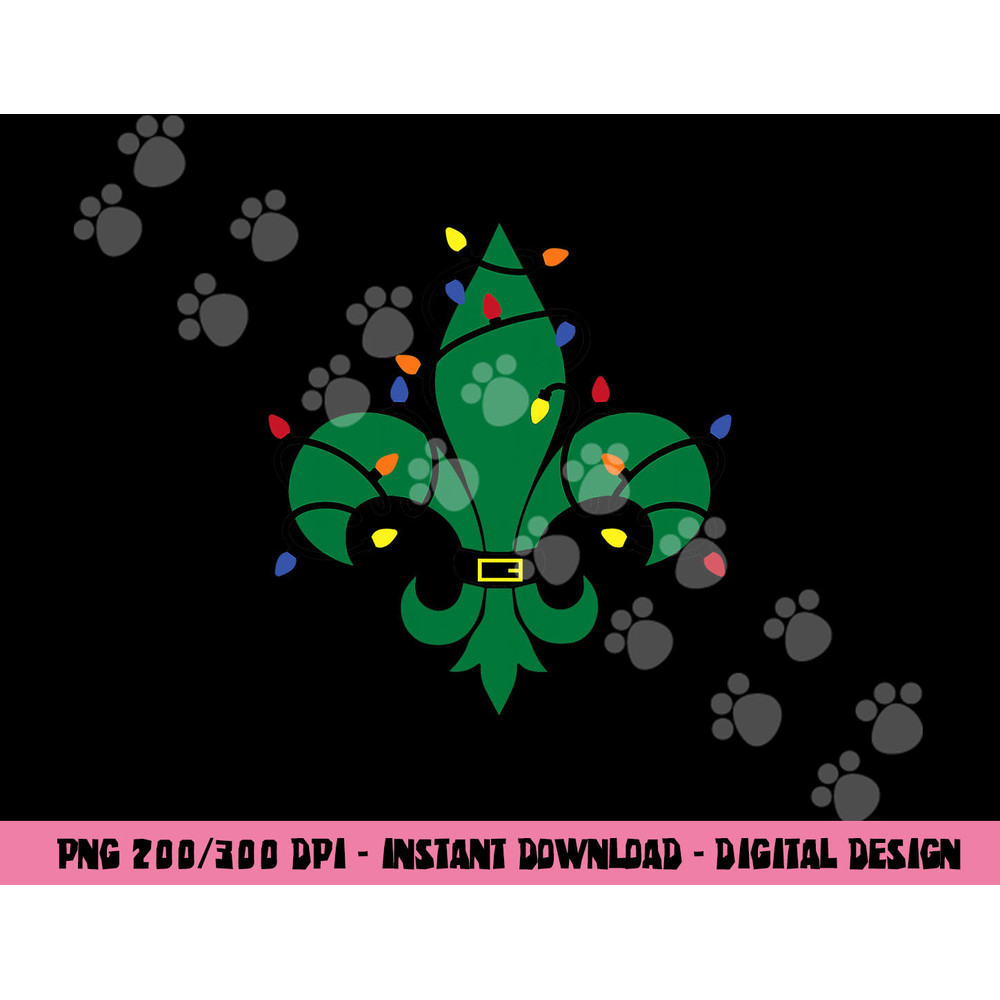 Fleur-De-Lis Louisiana New Orleans Lily Symbol Christmas Fun png, sublimation copy.jpg