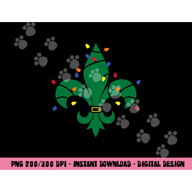 Fleur-De-Lis Louisiana New Orleans Lily Symbol Christmas Fun png, sublimation copy.jpg