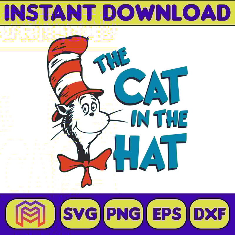 Dr Seuss Svg Layered Item, Dr. Seuss Quotes Cat In The Hat Svg Clipart, Cricut, Digital Vector Cut File, Cat And The Hat (45).jpg