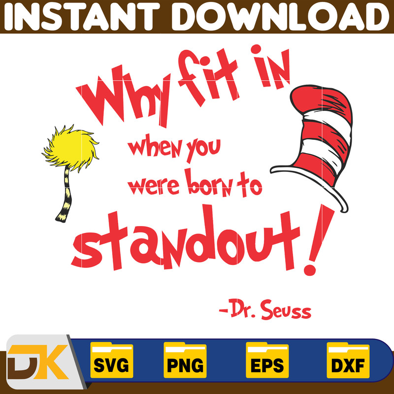 Dr Seuss Svg Layered Item, Dr. Seuss Quotes Cat In The Hat Svg Clipart, Cricut, Digital Vector Cut File, Cat And The Hat (162).jpg