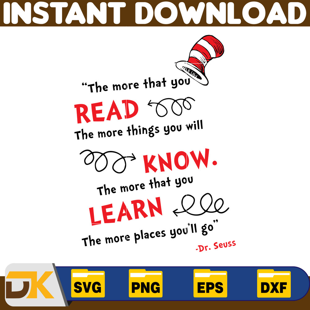 Dr Seuss Svg Layered Item, Dr. Seuss Quotes Cat In The Hat Svg Clipart, Cricut, Digital Vector Cut File, Cat And The Hat (180).jpg