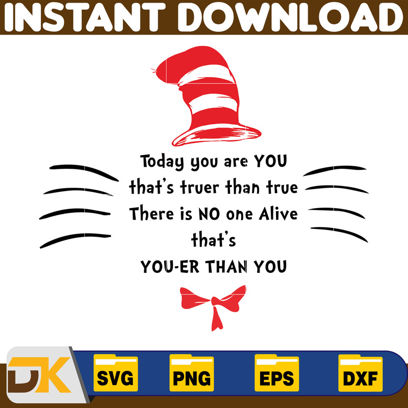Dr Seuss Svg Layered Item, Dr. Seuss Quotes Cat In The Hat Svg Clipart, Cricut, Digital Vector Cut File, Cat And The Hat (181).jpg