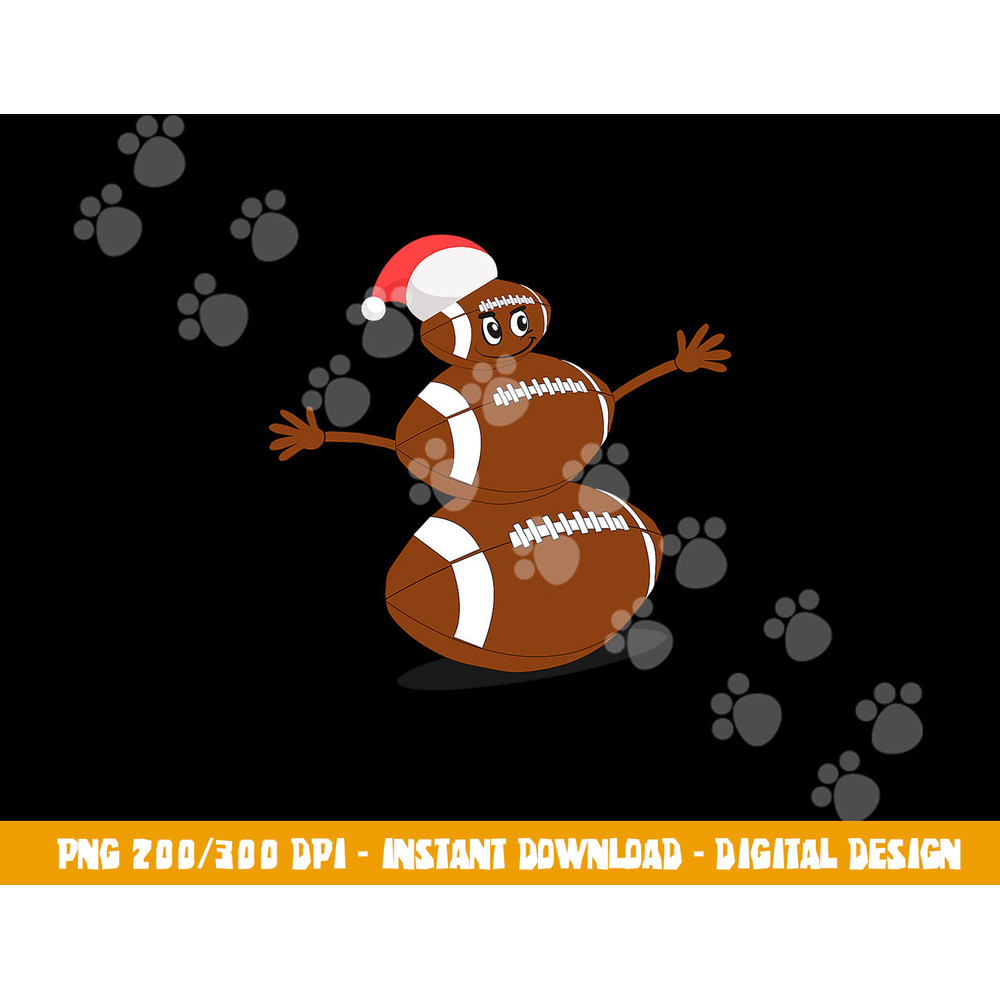 Football Christmas T shirt - Sports Snowman Holiday Tee copy.jpg