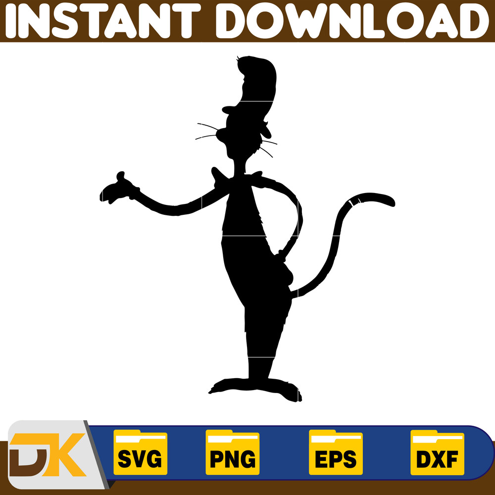 Dr Seuss Svg Layered Item, Dr. Seuss Quotes Cat In The Hat Svg Clipart, Cricut, Digital Vector Cut File, Cat And The Hat (26).jpg
