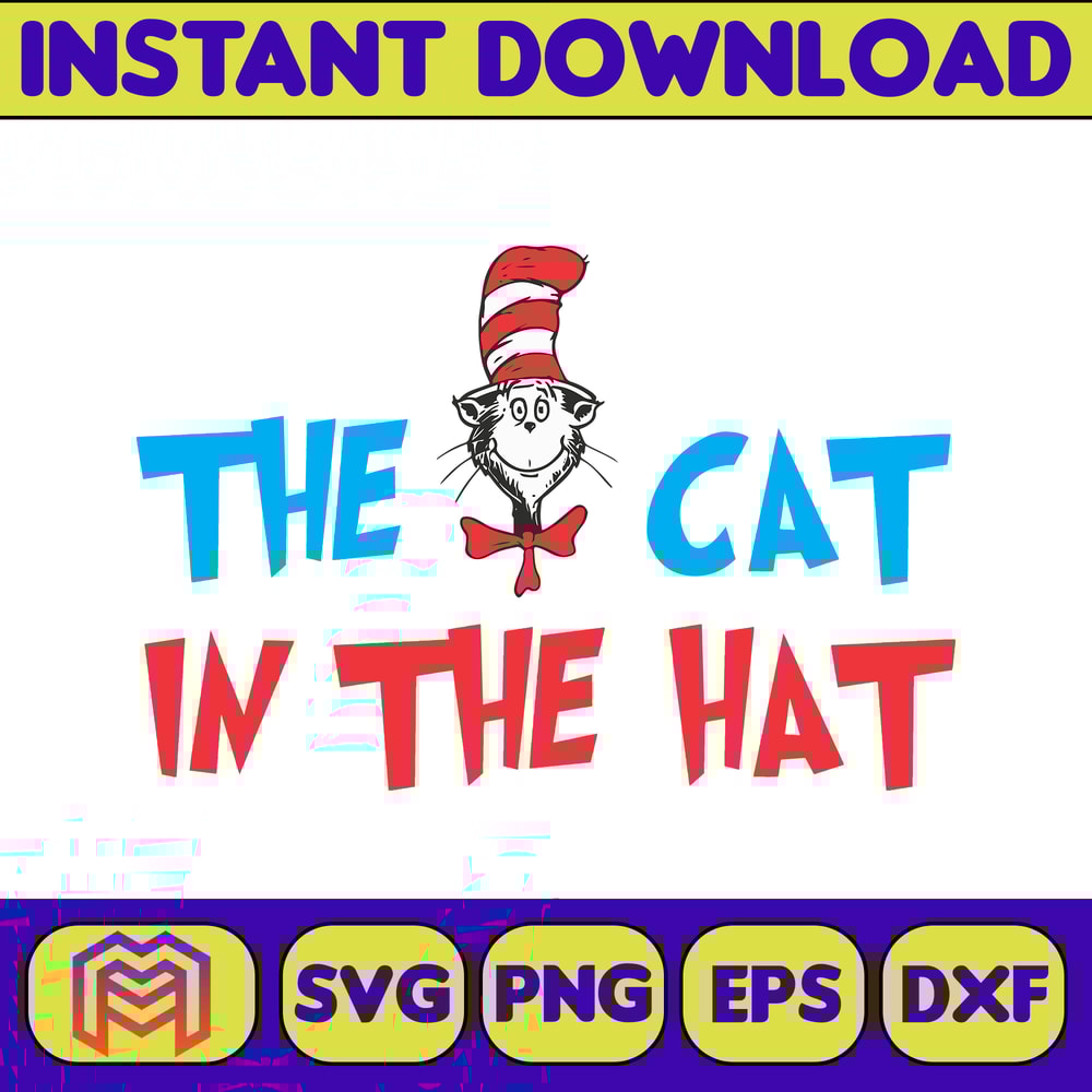 Dr Seuss Svg Layered Item, Dr. Seuss Quotes Cat In The Hat Svg Clipart, Cricut, Digital Vector Cut File, Cat And The Hat (149).jpg