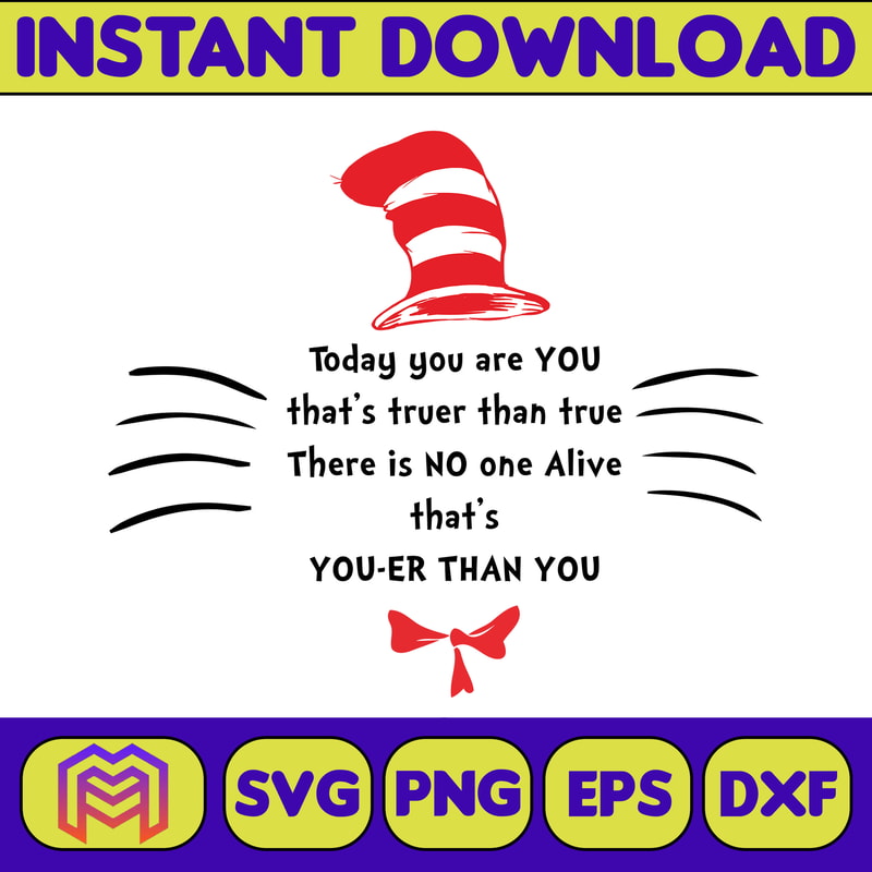 Dr Seuss Svg Layered Item, Dr. Seuss Quotes Cat In The Hat Svg Clipart, Cricut, Digital Vector Cut File, Cat And The Hat (181).jpg