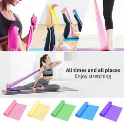 resistance stretch bands exercise pilates training yoga aerobic gym home workout
