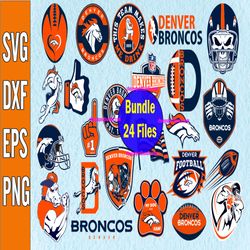 Bundle 24 Files Denver Broncos Football team Svg, Denver Broncos Svg, NFL Teams svg, NFL Svg, Png, Dxf, Eps, Instant Dow