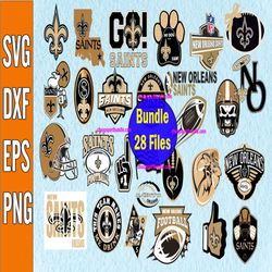 Bundle 28 Files New Orleans Saints Football team Svg, New Orleans Saints Svg, NFL Teams svg, NFL Svg, Png, Dxf, Eps, Ins