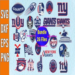 Bundle 26 Files New York Giants Football team Svg, New York Giants Svg, NFL Teams svg, NFL Svg, Png, Dxf, Eps, Instant D