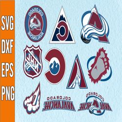 bundle 10 files colorado avalanche hockey team svg, colorado avalanche svg, nhl svg, nhl svg, png, dxf, eps, instant dow