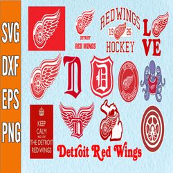 Bundle 14 Files Detroit Red Wings Hockey Team Svg, Detroit Red Wings Svg, NHL Svg, NHL Svg, Png, Dxf, Eps, Instant Downl