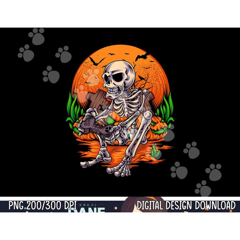 Halloween Shirts For Boys Kids Men Skeleton Gaming Gamer png, sublimation copy.jpg