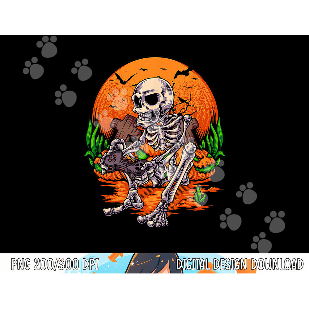 Halloween Shirts For Boys Kids Men Skeleton Gaming Gamer png, sublimation copy.jpg
