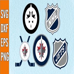 Bundle 5 Files Winnipeg Jets Hockey Team Svg, Winnipeg Jets svg, NHL Svg, NHL Svg, Png, Dxf, Eps, Instant Download