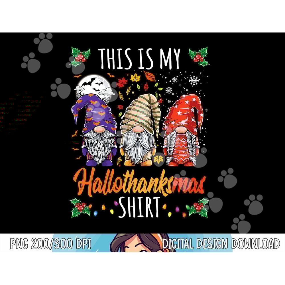 Halloween Thanksgiving Christmas Funny Hallothanksmas Gnomes png, sublimation copy.jpg