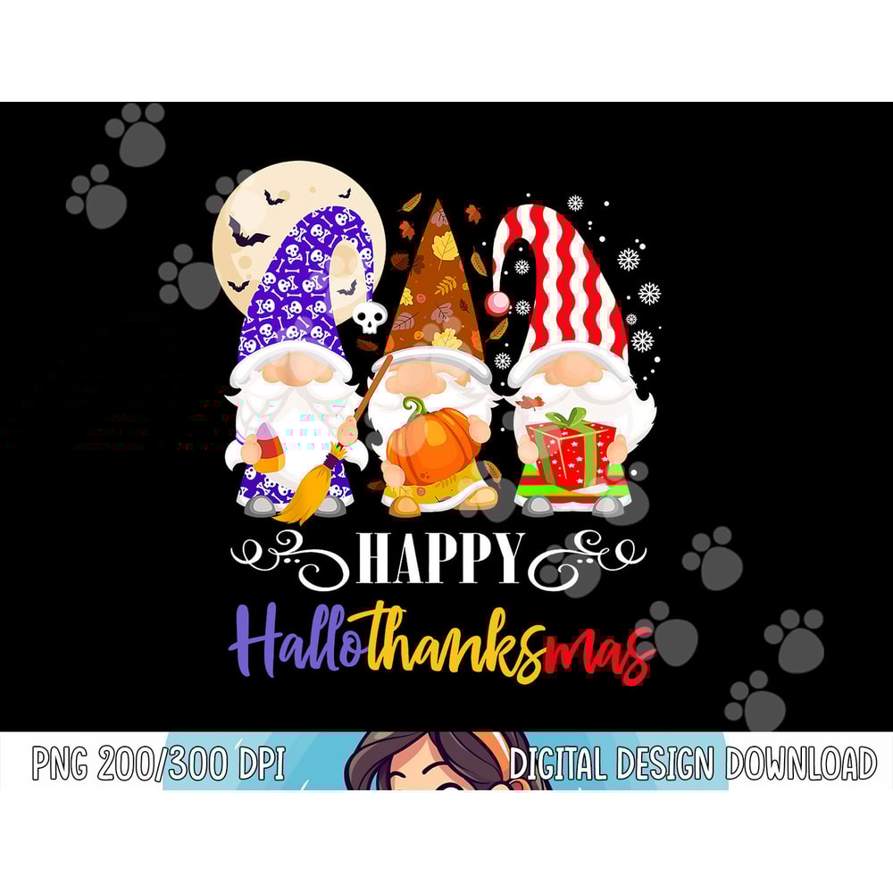 Halloween Thanksgiving Christmas Gnome Happy HallothanksMas png, sublimation copy.jpg
