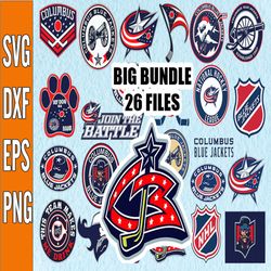 Bundle 25 Files Columbus Blue Jackets Hockey Team Svg, Columbus Blue Jackets Svg, NHL Svg, NHL Svg, Png, Dxf, Eps, Insta
