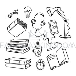 read education monochrome bookstore online concept education