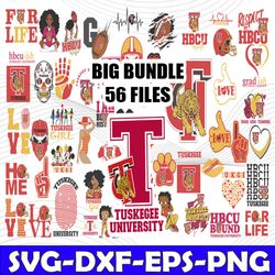 bundle 56 files tuskegee university football team svg, tuskegee university svg, hbcu team svg, mega bundle, designs, cri