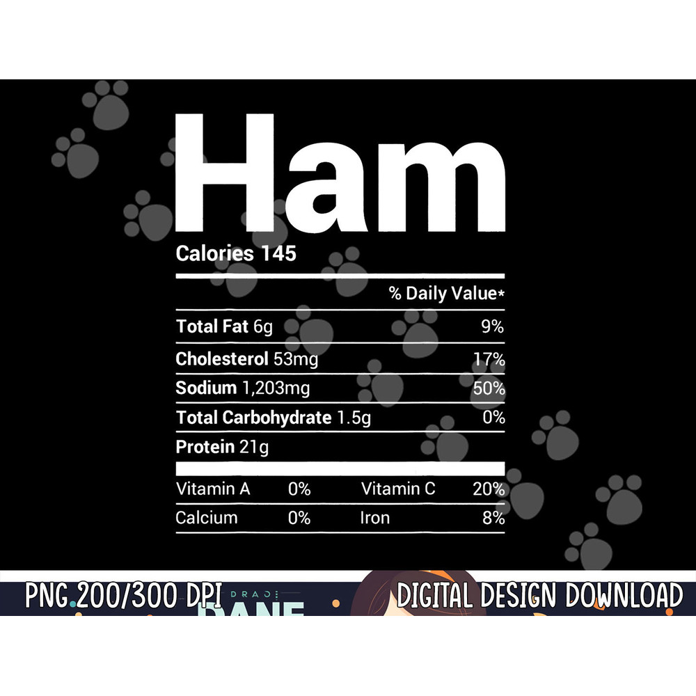 Ham Nutrition Facts Family Matching Christmas Costume Gift png, sublimation copy.jpg