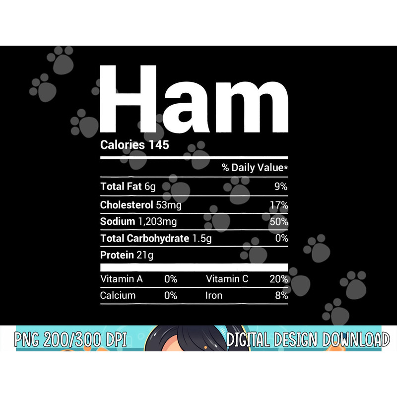 Ham Nutrition Facts Family Matching Christmas Costume Gift png, sublimation copy.jpg