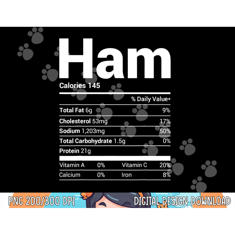 Ham Nutrition Facts Family Matching Christmas Costume Gift png, sublimation copy.jpg